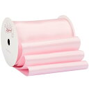【Zofrud】サテンリボン幅100mm x 9m巻 - 手芸、ラッピング、 花束、ウェディングに最適 (ライトピンク)