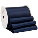 【Zofrud】サテンリボン幅89mm x 9m巻 - 手芸、ラッピング、 花束、ウェディングに最適 (ネイビー)