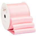 【Zofrud】サテンリボン幅63mm x 9m巻 - 手芸、ラッピング、 花束、ウェディングに最適 (ライトピンク)