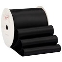 【Zofrud】サテンリボン幅75mm x 9m巻 - 手芸、ラッピング、 花束、ウェディングに最適 (ブラック)