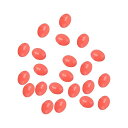 PATIKIL 7x5mm ルミナス釣りビーズ 200個 ソフト プラスチック グロー釣り餌 卵 リグビード タックルツール 楕円形 レッド