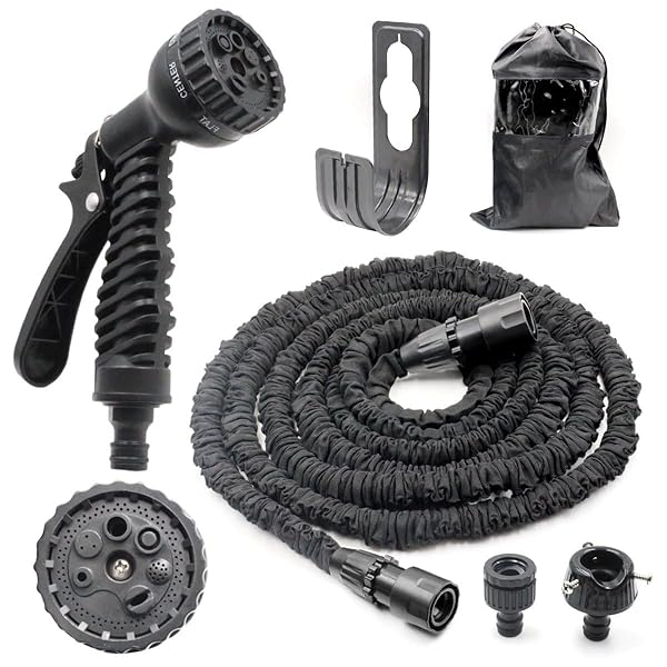 winova 伸びるホース 散水ホース 5m〜15m 軽量・収納簡単 シャワーヘッド付き ガーデニング 洗車用