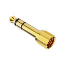 ステレオミニプラグ to ステレオ標準プラグ,CableCreation 6.35mm ステレオプラグto 3.5mm ステレオジャックアダプタ6.35mm to 3.5mm (オスーメス)スクリュー付き 金メッキ アンプヘッドホン変換