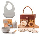 Wooden Teether 出産祝い ベビーギフト 新生児 豪華8点セット ベビー食器 ベビーおもちゃ 木製 知育玩具 赤ちゃん プレゼント 収納用箱付き