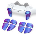 PlayVital ps5コントローラーに対応用2ペアショルダーボタンエクステンショントリガー、ps5 edge対応用ゲーム改善アジャスター、ps portal対応用バンパートリガーエクステンダー【カメレオンパープルブルー】