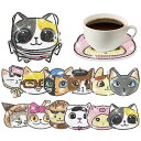 LUCKYBEE 12個入 ダイヤモンドアート猫 コースター キット ビーズアート セット ホルダー付き DIYダイヤモンドペインティング 5Dダイヤモンド塗装...