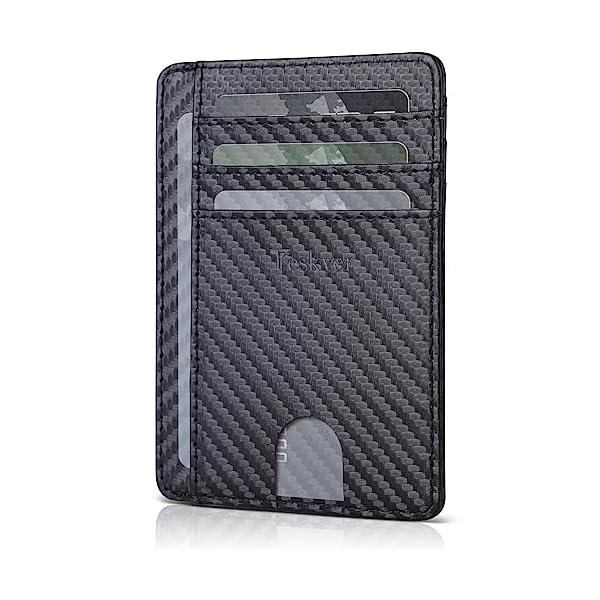 [Teskyer] クレジットカードケース 薄型 炭素繊維 磁気防止 カードケース 両面収納 IDカードホルダー ..