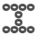 Ofowin 10Pcs, NBR ゴム平ワッシャー 平座金 8mm OD 3mm ID 2mm 厚さ, 蛇口パイプ 水ホース用 ホワイト バルブ 防振