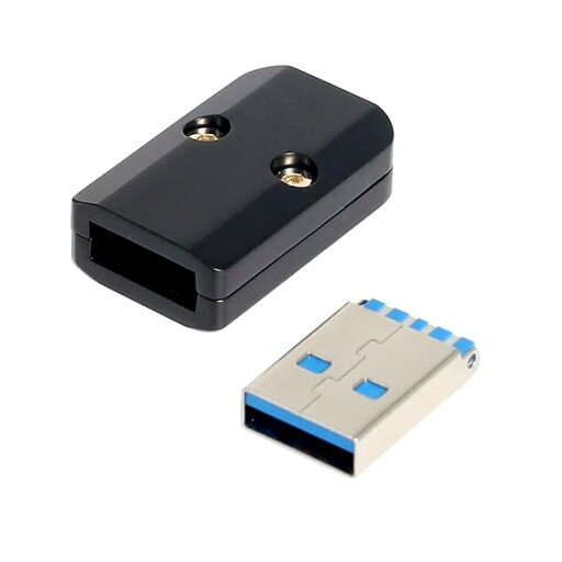 CY コネクタ USB 3.0 タイプ A オス プラグ コネクタ はんだ付けタイプ アルミ合金シェル付き ブラック カスタマイズ 6.0mm ケーブル用 CY コネクタ USB 3.0 タイプ A オス プラグ コネクタ はんだ付けタイプ アルミ合金シェル付き ブラック カスタマイズ 6.0mm ケーブル用
