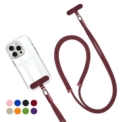 スマホストラップ ストラップホルダー 長さ 調整可能 40cm~80cm 8色 斜めがけ 首掛け 肩掛け 全機種対応 携帯ストラップ 落下防止 充電影響なし ネックストラップ ショルダーストラップ レッド スマホストラップ ストラップホルダー 長さ 調整可能 40cm~80cm 8色 斜めがけ 首掛け 肩掛け 全機種対応 携帯ストラップ 落下防止 充電影響なし ネックストラップ ショルダーストラップ レッド