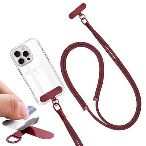 スマホストラップ スマホ ストラップホルダー 同色合金 長さ 調整可能 40cm~80cm 8色 全機種対応 斜めがけ 首掛け 肩掛け 携帯ストラップ 落下防止 ネックストラップ 充電影響なし ショルダーストラップ レッド スマホストラップ スマホ ストラップホルダー 同色合金 長さ 調整可能 40cm~80cm 8色 全機種対応 斜めがけ 首掛け 肩掛け 携帯ストラップ 落下防止 ネックストラップ 充電影響なし ショルダーストラップ レッド