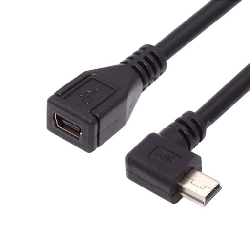 chenyang USB 2.0 Mini USB 5ピン オス-メス 90度 直角データ延長ケーブルアダプター chenyang USB 2.0 Mini USB 5ピン オス-メス 90度 直角データ延長ケーブルアダプター