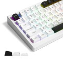 187キーキーキャップ ダブルショット PBT キーキャップ Cherry MX Gateronスイッチ 60%65%70%100%メカニカルキーボードBOW(ホワイト&ブラック)