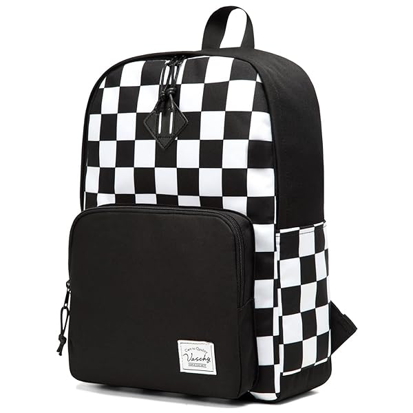 楽天スマLABO通学 リュック レディース,VASCHY 通勤 大容量 PC収納 中学生 高校生 大学生 メンズ バックパック アウトドア 旅行 軽量 A4対応 ブラックホワイトチェック柄