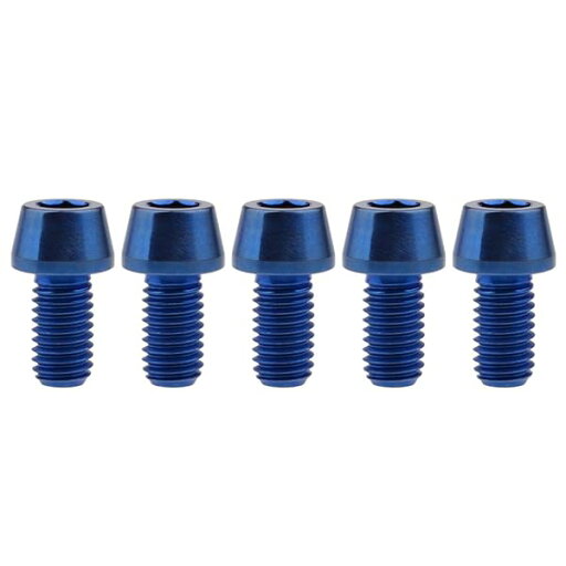 Ruifu M8x15 20 25 30 35 40 45 50 mm P1.25 チタン合金コニカルヘッド六角穴付ボルト 5個入 (M8x15mm, ブルー) Ruifu M8x15 20 25 30 35 40 45 50 mm P1.25 チタン合金コニカルヘッド六角穴付ボルト 5個入 (M8x15mm, ブルー)