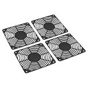 PATIKIL 120mm ファンフィルタ ファンフィンガーグリル 換気扇フィルター 4枚 ABSプラスチック 120 x 120mmファン保護用 DIY用 ブラック