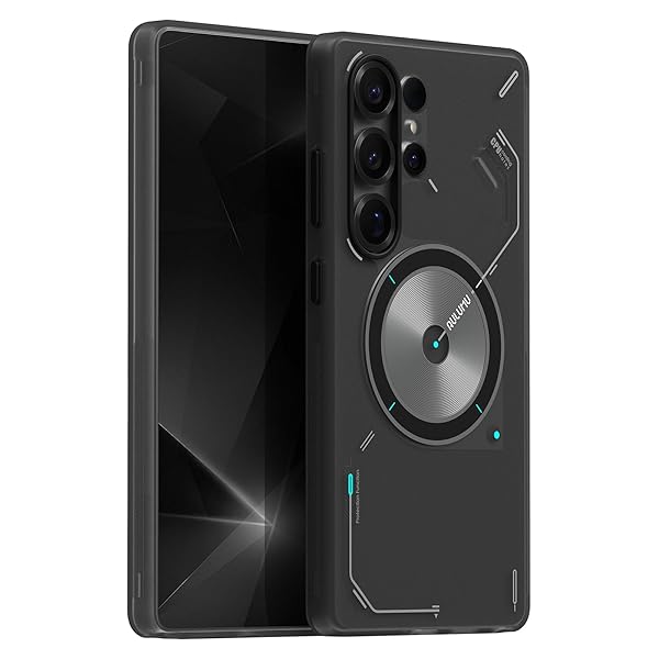 AULUMU Galaxy S25 Ultra ケース MagSafe対応 磁気吸着 放熱設計 薄型軽量 耐衝撃 熱対策 IMD技術 ワイヤレス充電対応 半透明グレー