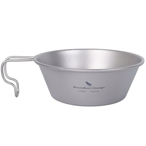 Boundless Voyage チタン シェラカップ チタンカップ マグ キャンプ 食器 調理器具 (クラシック 450ML (Ti1091T)) Boundless Voyage チタン シェラカップ チタンカップ マグ キャンプ 食器 調理器具 (クラシック 450ML (Ti1091T))