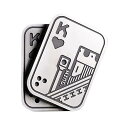 Wercow New Decompression メタルポーカー Fidget_Slider、手動で回転させる 大人のオフィスの減圧玩具 圧力を和らげるおもちゃ 大人用 (KK), K-シルバー