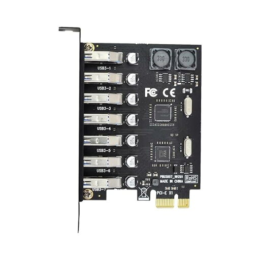 CYカード7ポートPCI-EからUSB 3.0 HUB PCI Express拡張アダプタ、マザーボード5 Gbps用 CYカード7ポートPCI-EからUSB 3.0 HUB PCI Express拡張アダプタ、マザーボード5 Gbps用