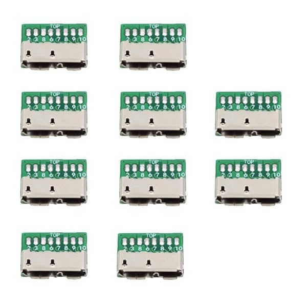 CY コネクター 10個 Micro USB 3.0 10ピン メスソケット レセプタクル ボード マウント SMTタイプ PCB付き USBディスク DIY OEM用