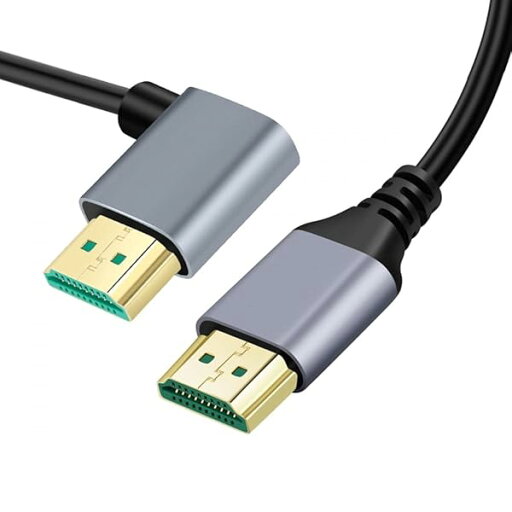 CYケーブル HDMI 2.1 超薄型HDTVケーブル 8K 4K ハイパーフレキシブル スリムコード 左角度 90度 Type-A オス - オス コンピューター HDTV 50cm CYケーブル HDMI 2.1 超薄型HDTVケーブル 8K 4K ハイパーフレキシブル スリムコード 左角度 90度 Type-A オス - オス コンピューター HDTV 50cm