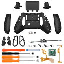 eXtremeRate xbox series S/X対応用テクスチャードVICTOR Xリマップキット、6プロファイル&ブラック・リデザイン・バックシェル&サイドレール&4つのバックボタン-コントローラーは含まれていません【テクスチャードブラック】