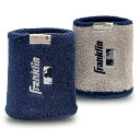 Franklin Sports MLB 4インチ X-Vent Pro リバーシブル リストバンド ペア ネイビー&グレー