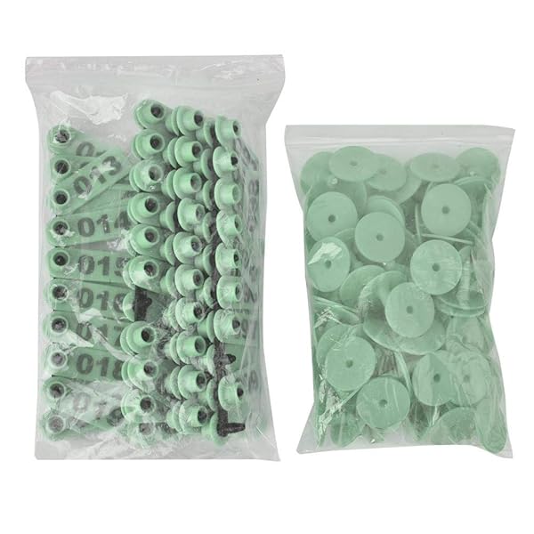 Qiilu 家畜用耳タグ 耳のタグ プラスチック家畜耳タグ 動物識別 家畜 耳タグ 耳の識別 脱落しにくい 家..