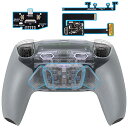 eXtremeRate ps5コントローラーBDM-010/020対応RISE4 Plus MAXバックパドルキット、クリッキートリガーストップ&ラバーグリップ付き、ps5コントローラー対応用リマップ可能な背面ボタンキット-コントローラーは含まれてい