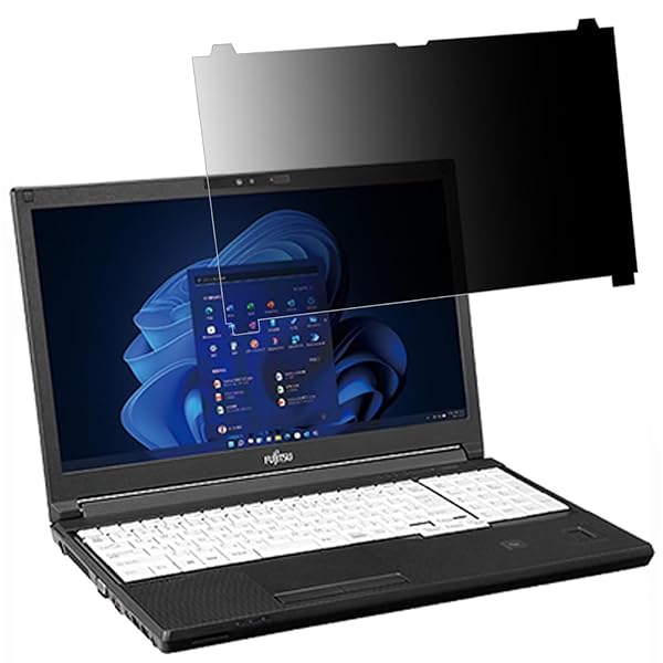JPフィルム専門製造所 富士通 LIFEBOOK A7512/K、A5512/K、U7512/K 対応 覗き見防止 保護フィルム プラ..
