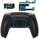 eXtremeRate ps5コントローラーBDM-010/020対応RISE4 Plus MAXバックパドルキット、クリッキートリガーストップ&ラバーグリップ付き、ps5コントローラー対応用リマップ可能な背面ボタンキット-コントローラーは含まれてい