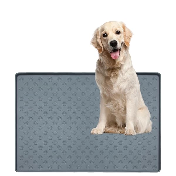 BaraRose 犬 トイレトレー シリコン ワイド トイレトレー ワイド 【可愛い肉球柄 &】エッジ加工で漏れ..