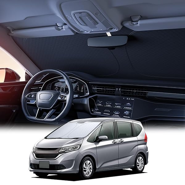 【6層断熱素材】 Lamicall ホンダフリードGB5/GB6/GB7/GB8型 フロントガラス サンシェード: 車サンシェ..