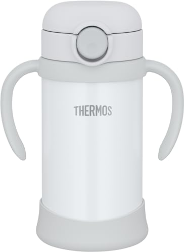 サーモス(THERMOS) まほうびんのベビーストローマグ 飲み口とパッキンが一体 350ml グレー 保冷専用 FJT-350 GY