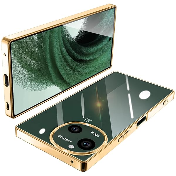 AQUOS R10 AQUOS R9 ケース クリア 耐衝撃 SH-51F SH-51E SH-M28 スマホケース TPU 透明 薄型 軽量 メッキ加工 ソフトケース 人気 ストラップホール付き (ゴールド)(4.0)