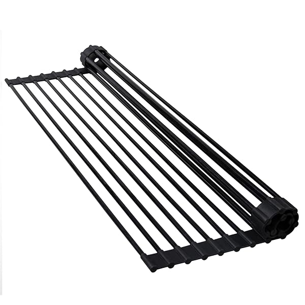 HEDONLEE 水切りラック シンク上 折りたたみ シリコン 43*33cm 折り畳み水切り 食器水切り 食器置き コ..