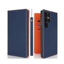 Havaya Galaxy S25 Ultra ケース ギャラクシーS25 Ultra ケース 手帳型 本革 ストラップ SC-52F スマホケース SCG32 レザー au 耐衝撃 docomo SoftBank カード収納-ブルー