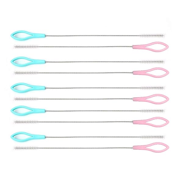 RICISUNG 洗浄用ストローブラシ まめいた ブラシ ステンレス製 195mm 飲用ストロー＆ホース専用 クリー..