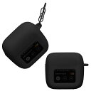 kwmobile イヤホンケース JBL Tour Pro 3対応 ケース - ワイヤレスイヤホン シリコン 落下防止 黒色