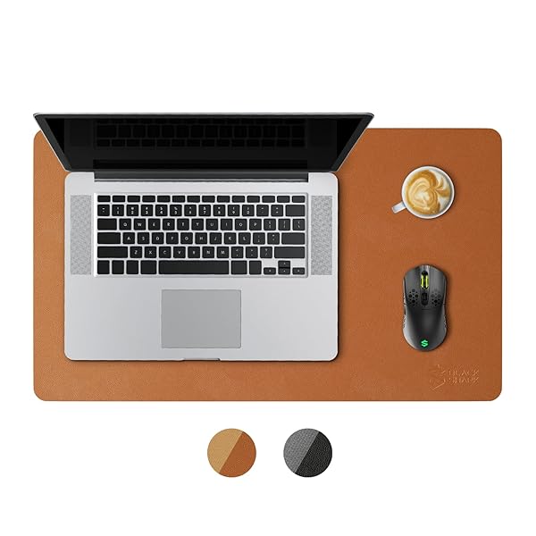 Black Shark ノンスリップデスクマット、ゲーミングマウスパッド（600mm x350mm x 3mm）、簡単にクリー..