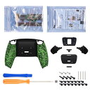 eXtremeRate ps5コントローラーBDM-010&BDM-020に対応用プログラムできる背面パドルプラスティック製ライズリマップキット、ps5コントローラーに対応用アップグレードボードとテクスチャード再設計されたバックケース&背面ボタンアタ