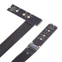 NFHK NGFF M-Key NVME オス-メス延長PCI Expressケーブル 30cm 直角タイプ 90度 PCI-E 4.0 メインボードSSD 2...