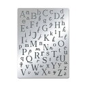 BENECREAT 文字ステンシル イレギュラー AからZ アルファベット 金属製ステンシル 大文字小文字テンプレート ペイント ウッドバーニング 彫刻 スクラップブッキング用 19x14cm/7.5x5.5インチ