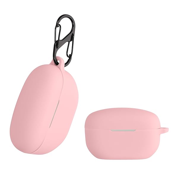 kwmobile イヤホンケース Sony WF-1000XM5対応 ケース - ワイヤレスイヤホン シリコン 落下防止 アンティークピンク