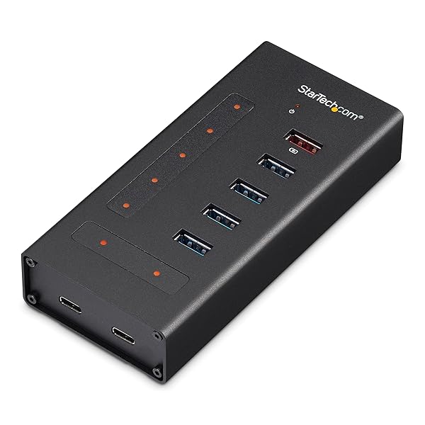 StarTech.com USB Type-Cコネクタ搭載7ポートUSBハブ 金属ケース USB-C - 5x USB-A/2x USB-C USB 3.0準..