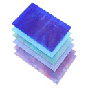 iplusmile 6個 シート カラー マイカ フレーク オパール アート ガラス シート ステンド ガラス シート 12X12 バラエティ モザイク シート カラー ガラス ステンド ガラス ピー