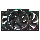 Thermalright TL-S12R X3 120 mm CPU放熱-性能級ファンと細絞りARGB、PWMインテリジェント温度制御、23.2デシベル以下の騒...