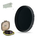 JJC 可変式NDフィルター 58mm 減光フィルター ND2-2000調整可能 18層マルチコーティング Canon EF-S 18-55mm / EF 50mm F1.4 / EF 85mm F1.8 / Fujifilm XF 18-55mm