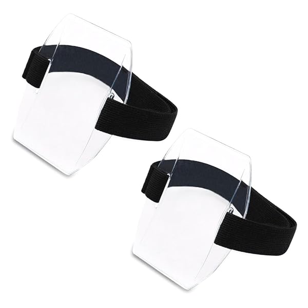 Mikankawa アームパスケース アームバンド 腕掛け IDカードホルダー 2個 透明 緩み調節可能 縦置き マ..